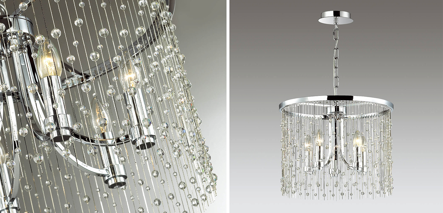 Люстра Hailstorm Rain Chandelier chrome Люстра Hailstorm Rain Chandelier chrome - Loft-Concept в Орле