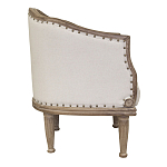 Кресло низкое с мягкой обивкой из льна на 4-х деревянных ножках Emile Armchair beige варинант исполнения - 1 | Loft Concept в Орле