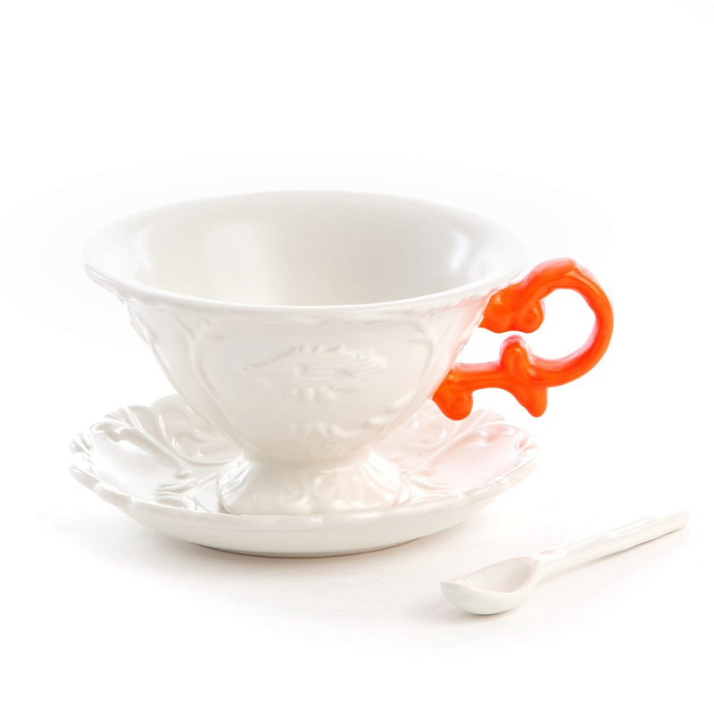 Чайная пара Seletti I-Tea Orange Белый Оранжевый Чайная пара Seletti I-Tea Orange Белый Оранжевый в Орле | Loft Concept