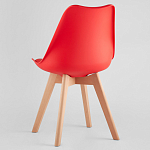 Стул с основой из пластика и мягким сиденьем Arvika Red варинант исполнения - 5 | Loft Concept в Орле