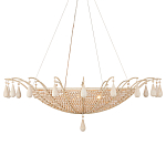 Люстра из деревянных бусин с подвесками в виде капель Wooden Beads варинант исполнения - 5 | Loft Concept в Орле