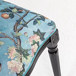 Стул из массива бука бирюзовый с изображением птиц в саду Turquoise Chinoiserie Bird Chair варинант исполнения - 4 | Loft Concept в Орле