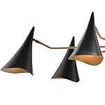 Люстра с 6-ю черными конусообразными плафонами Contrasting Lamps варинант исполнения - 1 | Loft Concept в Орле