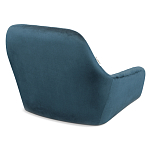 Барный стул со спинкой и подлокотниками на 4-х металлических ножках Douglas Rhombus Синий Велюр варинант исполнения - 3 | Loft Concept в Орле