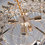 Люстра многоярусная с переплетенными металлическими элементами черного и золотого цвета и прозрачными хрустальными подвесками Empire Chandelier Crystal варинант исполнения - 10 | Loft Concept в Орле