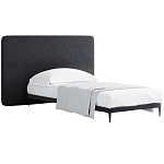 Кровать с большим мягким изголовьем Unity Grey Bed варинант исполнения - 7 | Loft Concept в Орле