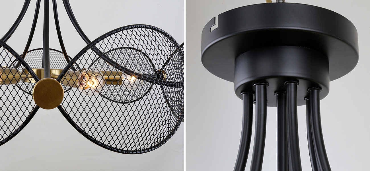 Черная люстра с латунными вставками Mosquitoes Caster Черная люстра с латунными вставками Mosquitoes Caster - Loft-Concept в Орле