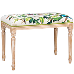 Банкетка из натурального бука золотистая с изображением птиц и цветов Blooming Bird варинант исполнения - 1 | Loft Concept в Орле