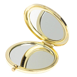 Зеркало карманное складное круглое из натурального камня Лазурит в подарочной упаковке Gold Stone Mirrors варинант исполнения - 3 | Loft Concept в Орле