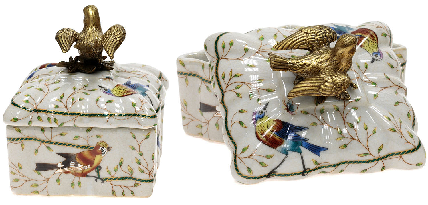 Шкатулка Bronze and Color Birds Box Square Шкатулка Bronze and Color Birds Box Square - Loft-Concept в Орле