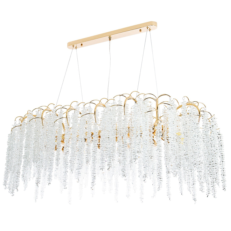 Линейная люстра с хрустальными подвесками Bunch of Crystal Berries Linear Gold Chandelier 16 Золотой Прозрачный Линейная люстра с хрустальными подвесками Bunch of Crystal Berries Linear Gold Chandelier 16 Золотой Прозрачный в Орле | Loft Concept
