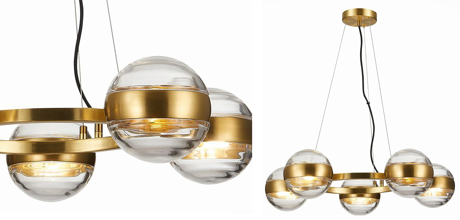 Люстра Leandra Chandelier 5 Balls Люстра Leandra Chandelier 5 Balls - Loft-Concept в Орле