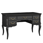 Стол рабочий черный из массива бука с 5-ю ящиками Black Provence варинант исполнения - 1 | Loft Concept в Орле