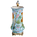 Ваза из фарфора с птицей на бронзовой ветке Garden of Eden варинант исполнения - 4 | Loft Concept в Орле