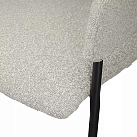 Стул мягкий с подлокотниками Chair Gray Upholstery Boucle варинант исполнения - 7 | Loft Concept в Орле