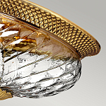 Потолочный светильник цвета латунь с прозрачным рифленым плафоном в форме чаши Hinkley варинант исполнения - 2 | Loft Concept в Орле