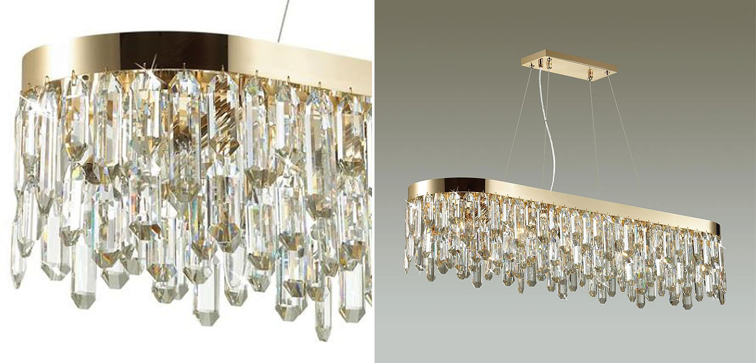 Люстра Crystal Polyhedrons Linear Gold Люстра Crystal Polyhedrons Linear Gold - Loft-Concept в Орле