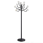 Торшер с плафонами из белых фарфоровых цветов на изогнутых ветвях Floralis варинант исполнения - 1 | Loft Concept в Орле