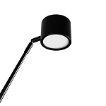 Торшер с изогнутой черной металлической стойкой и цилиндрическим плафоном Davide Groppi варинант исполнения - 4 | Loft Concept в Орле