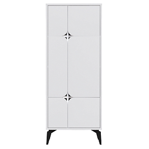Комод белый с 4-мя дверцами на металлических ножках SPARK MULTIPURPOSE CABINET WHITE