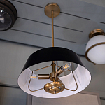 Подвесной светильник с конусовидным металлическим абажуром черного цвета Kichler варинант исполнения - 9 | Loft Concept в Орле