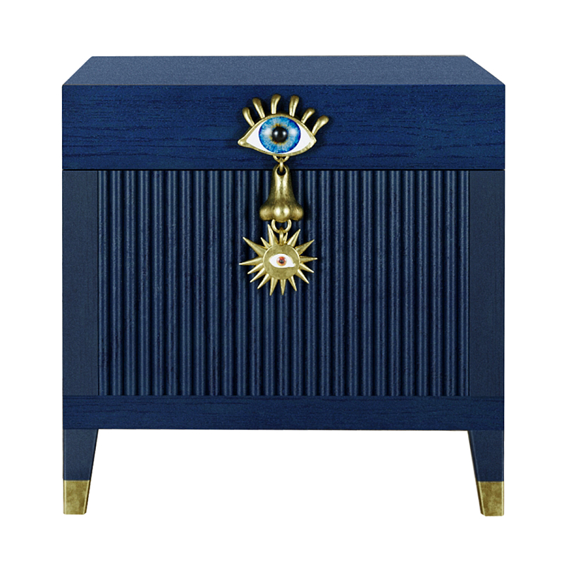 Сундук Eye Elsa Dreams Blue Синий Золотой Сундук Eye Elsa Dreams Blue Синий Золотой в Орле | Loft Concept