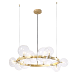 Люстра круглая подвесная с 15-ю прозрачными шарообразными плафонами из стекла Iona chandelier варинант исполнения - 2 | Loft Concept в Орле