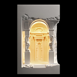 Встраиваемый в стену гипсовый светильник под покраску с колоннами и арками в античном стиле Antiquity Athena варинант исполнения - 9 | Loft Concept в Орле