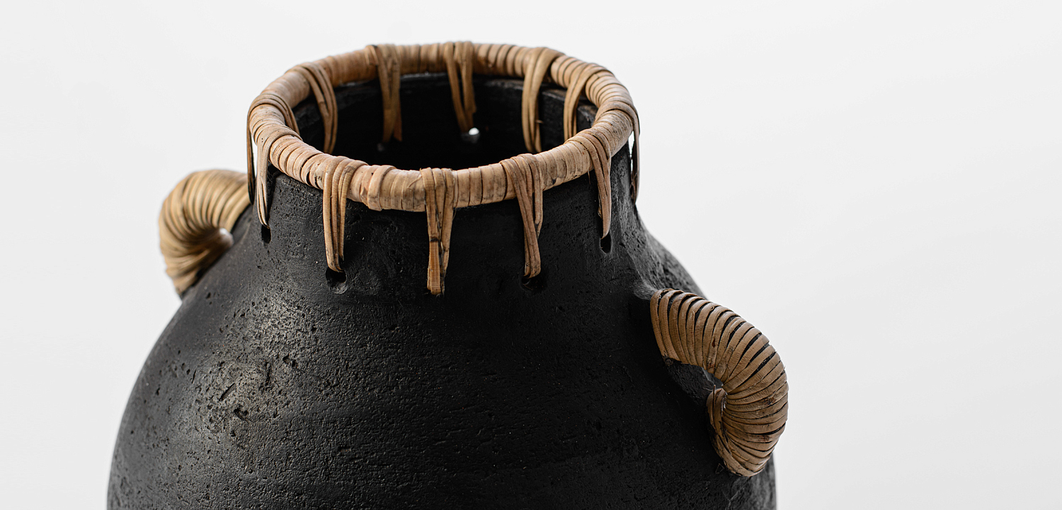 Ваза Vase Ceramic & Rattan Ваза Vase Ceramic & Rattan - Loft-Concept в Орле