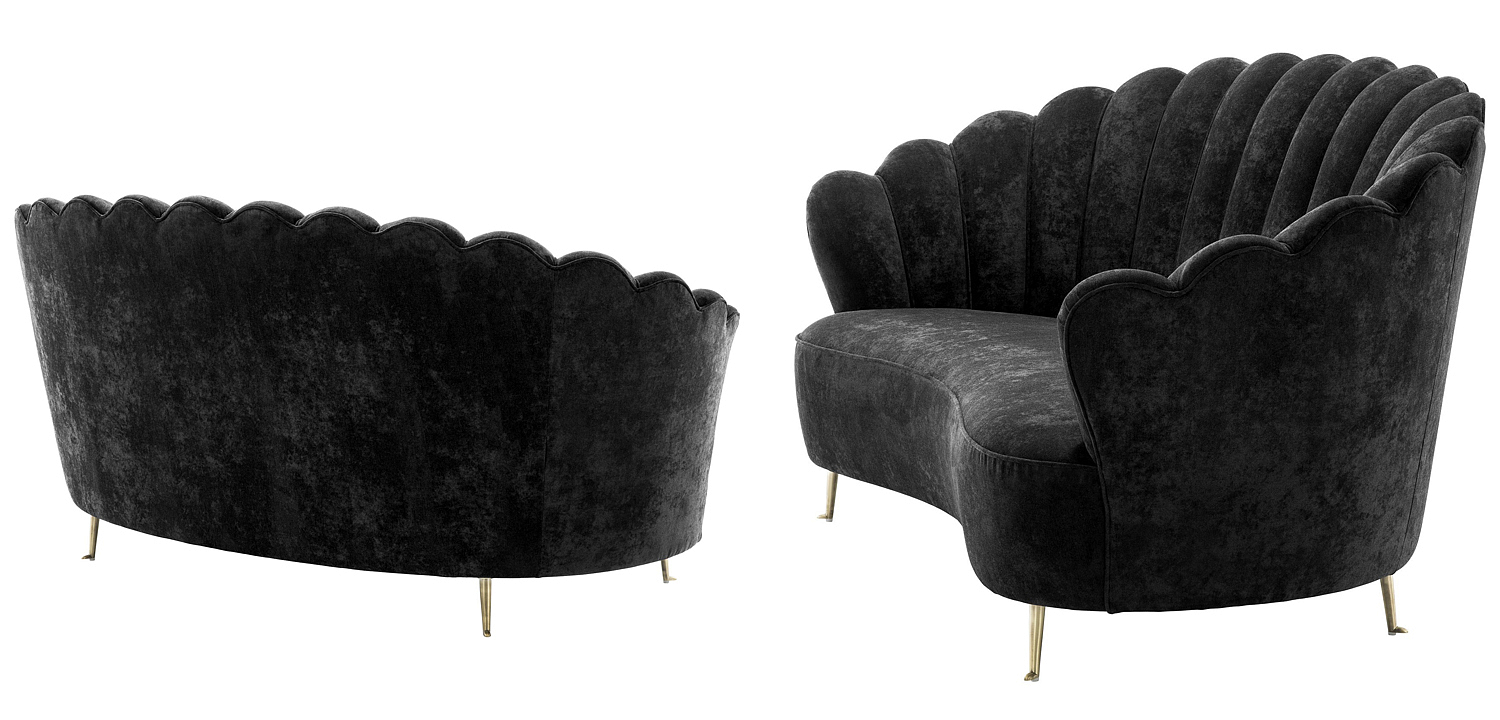 Диван Eichholtz Sofa Messina Black Диван Eichholtz Sofa Messina Black - Loft-Concept в Орле
