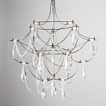 Люстра с каркасом из тонких металлических нитей и хрустальными подвесками Crystal Metal Threads Chandelier 40 варинант исполнения - 3 | Loft Concept в Орле