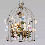Люстра в виде клетки с цветами Flower Cell варинант исполнения - 1 | Loft Concept в Орле