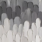 Панно декоративное с ручной росписью Gray Strokes варинант исполнения - 2 | Loft Concept в Орле