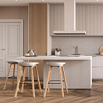 Барный стул на ножках из натурального дерева Boras White варинант исполнения - 8 | Loft Concept в Орле