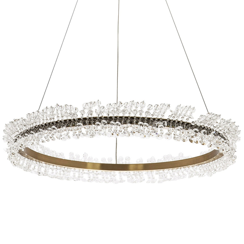 Кольцевая люстра с хрустальным декором Rowan Crystal Ring Horizontal Chandelier Золотой Латунь Прозрачный Кольцевая люстра с хрустальным декором Rowan Crystal Ring Horizontal Chandelier Золотой Латунь Прозрачный в Орле | Loft Concept