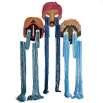 Вязаный Арт-Объект на стену из трех элементов Triptych варинант исполнения - 3 | Loft Concept в Орле