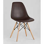 Пластиковый стул на ножках из массива бука Eames Brown варинант исполнения - 1 | Loft Concept в Орле