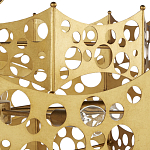 Люстра фигурная золотого цвета Corrugated Panels варинант исполнения - 3 | Loft Concept в Орле