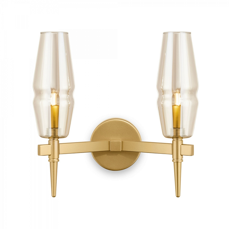 Бра Polani Sconces Double Золотой Янтарь (Amber) Бра Polani Sconces Double Золотой Янтарь (Amber) в Орле | Loft Concept