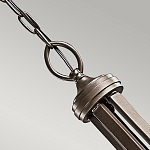 Люстра с белыми тканевыми абажурами в прозрачных стеклянных цилиндрах Kichler варинант исполнения - 19 | Loft Concept в Орле