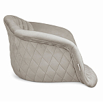 Барный стул со спинкой и мягкой обивкой с ромбами на 4-х деревянных ножках Бежевый Велюр Ava Charm варинант исполнения - 3 | Loft Concept в Орле