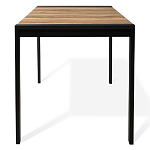 Стол обеденный раздвижной с прямоугольной столешницей на четырех черных ножках Blair варинант исполнения - 4 | Loft Concept в Орле