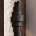 Бра в форме спирали черное с золотой внутренней отделкой Warm Glow варинант исполнения - 3 | Loft Concept в Орле