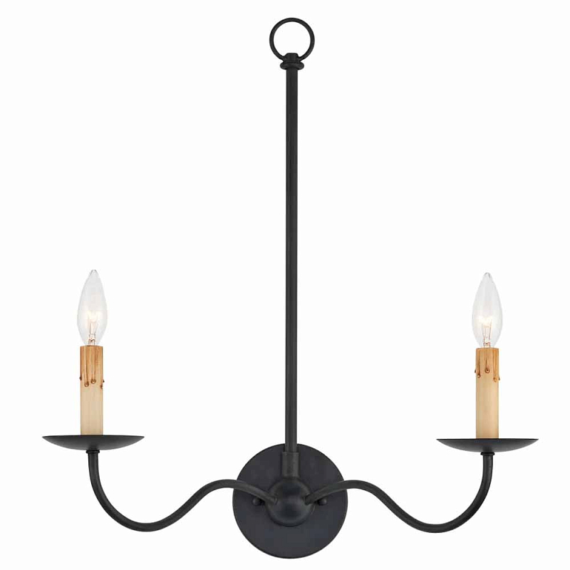 Бра настенное черное с 2-мя лампами Candle Sleeves Черный Бра настенное черное с 2-мя лампами Candle Sleeves Черный в Орле | Loft Concept