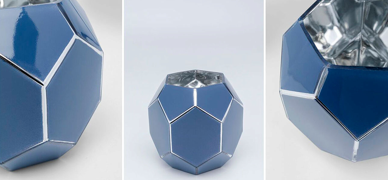 Ваза голубая Geometric Bowl Ваза голубая Geometric Bowl - Loft-Concept в Орле