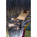 Дизайнерское кресло на металлическом каркасе с подставкой для ног Poltronova Mies Armchair варинант исполнения - 9 | Loft Concept в Орле