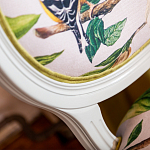 Стул светло-серый из натурального бука с изображением птицы в саду Blooming Birds варинант исполнения - 4 | Loft Concept в Орле