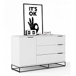 Комод белый с 3-мя ящиками Strict Lines  варинант исполнения - 3 | Loft Concept в Орле