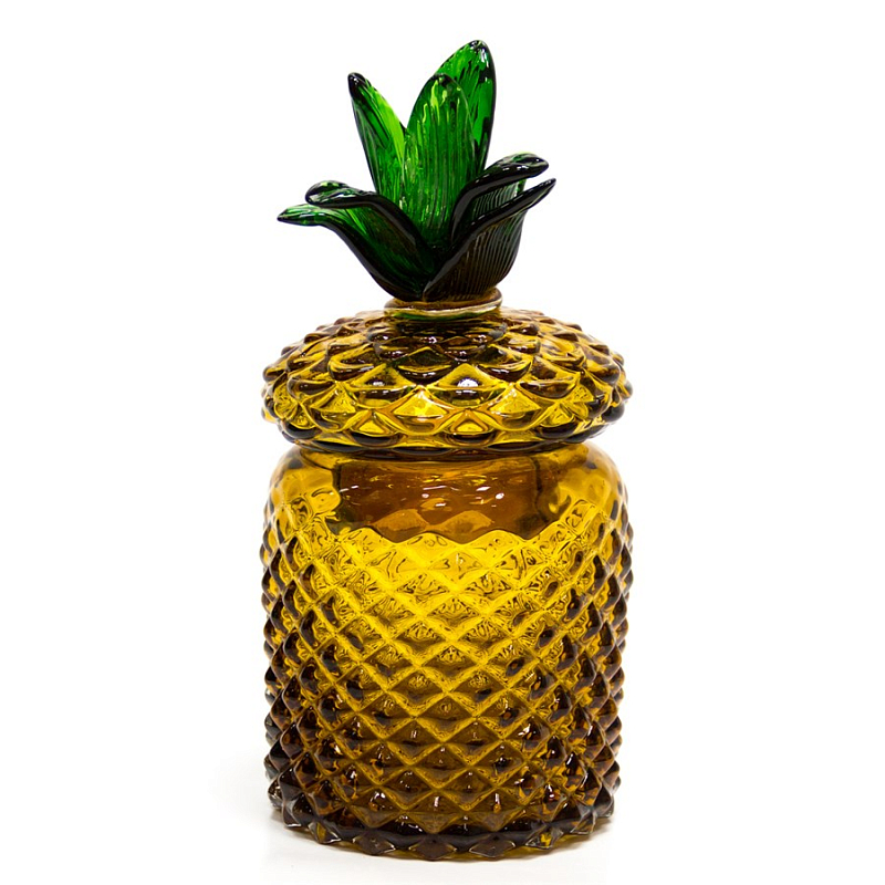 Ваза с крышкой Pineapple Transparent Amber S Янтарь (Amber) Зеленый Ваза с крышкой Pineapple Transparent Amber S Янтарь (Amber) Зеленый в Орле | Loft Concept
