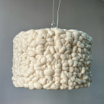 Вязаный шерстяной светильник Knitted wool lamp Cylinder варинант исполнения - 1 | Loft Concept в Орле